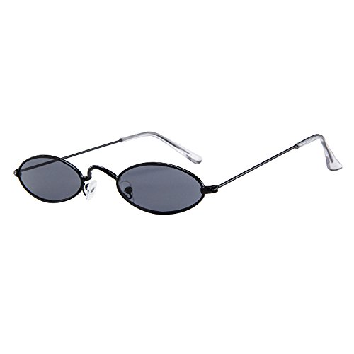 Pianshanzi Gafas de sol 2022 moda hombres señoras retro pequeñas gafas de sol ovales marco de metal sombras gafas de cristal de ventana, multicolor, Talla única