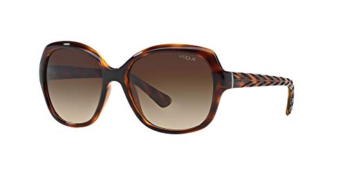 Vogue Eyewear 0vo2871s Gafas de Sol, Striped Dark Havana, 56 mm para Mujer