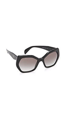 Prada 0PR16RS 1AB0A7 56 Gafas de Sol, Negro (Black/Grey), Unisex-Adulto