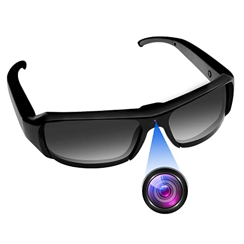 LXMIMI Gafas de Sol Cámara Oculta, Gafas de Sol con HD 1080P Mini Cámara Espía Portátil Gafas de Sol Deportes Cámara de Apoyo de Vídeo y Grabación de Fotos Adecuado para Actividades al Aire Libre
