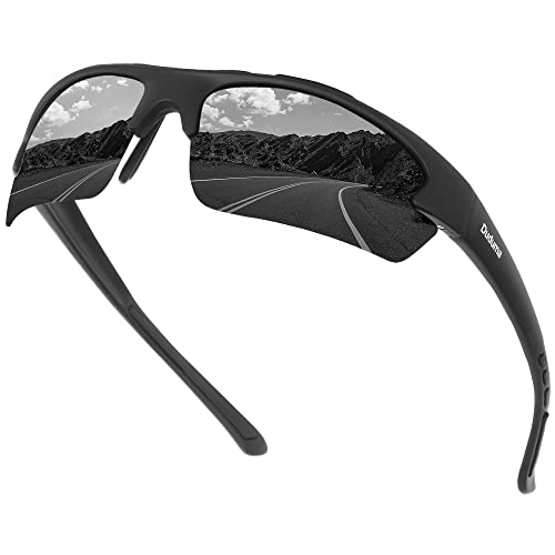 Duduma Gafas de sol hombre Gafas polarizadas ciclismo Gafas de sol deportivas running Protección UV400 Gafas de sol para hombre mujer TR62 (TR62 marco negro mate/lente negro)