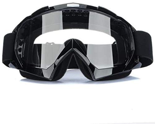 Binnan Gafas de Motocross, UV Protección, Gafas a Prueba de Viento, Gafas Protectoras Antifaz Ajustable para Motocross Moto Ciclismo, Negro