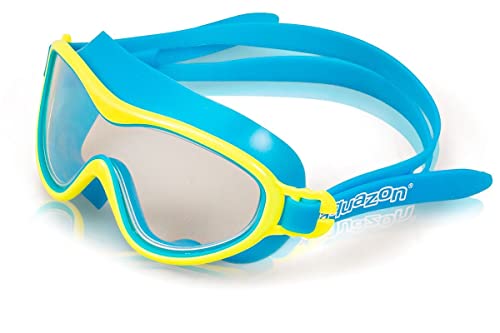 AQUAZON Wave Junior Gafas de natación para niños, Gafas de Snorkel, Gafas de Buceo, para niños, de 3 a 7 años, Muy Resistentes, Gran Ajuste, Color:Grün Blau