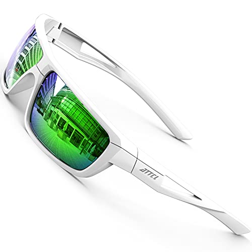 ATTCL Gafas de sol polarizadas deportivas para hombres, para ciclismo, conducción o pesca con protección ultravioleta 100 %, Medium